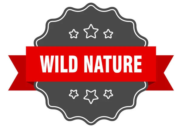 Etikett Wilde Natur Wilde Natur Isolierte Robbe Retro Aufkleberschild — Stockvektor