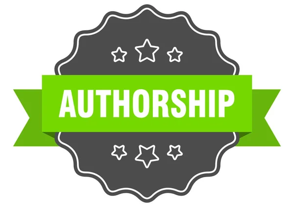 Authorship Label Authorship Isolated Seal Retro Sticker Sign — Stock Vector