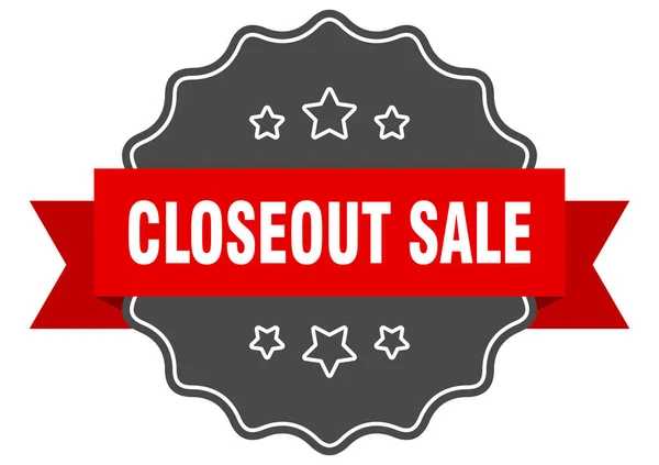 Étiquette Vente Clôture Closeout Vente Phoque Isolé Autocollant Rétro Signe — Image vectorielle