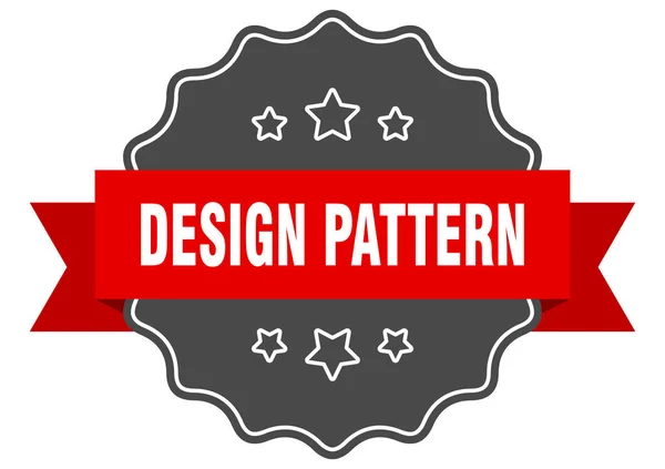 Design Musteretikett Design Muster Isolierte Dichtung Retro Aufkleberschild — Stockvektor
