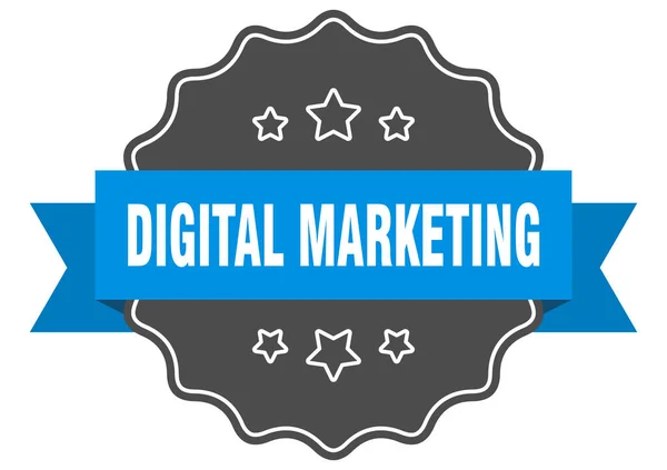 Digitales Marketing Label Digitales Marketing Isoliert Siegel Retro Aufkleberschild — Stockvektor