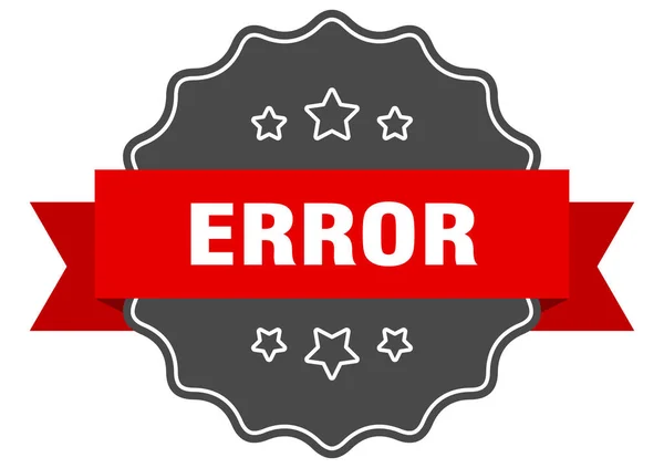 Etiqueta Error Error Sello Aislado Signo Pegatina Retro — Archivo Imágenes Vectoriales