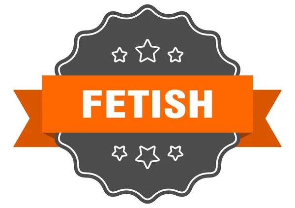 Etichetta Fetish Feticcio Sigillo Isolato Adesivo Segno Retrò — Vettoriale Stock