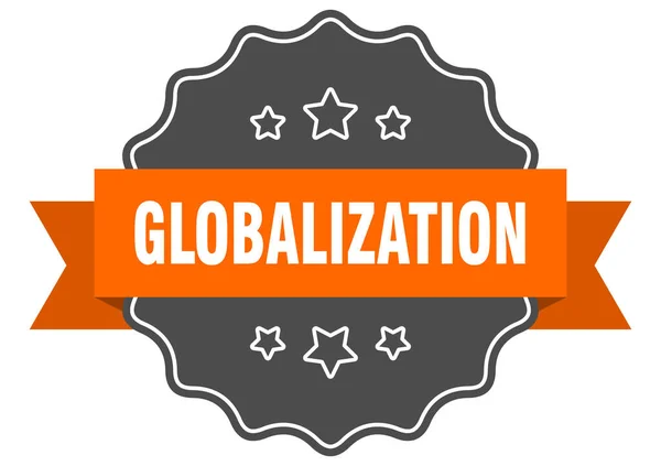 Globaliseringsmärkning Globaliseringen Isolerad Tätning Retrodekal — Stock vektor