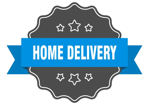 Home Delivery Label Home Delivery Isolated Seal Retro Sticker Sign — Stock Vector