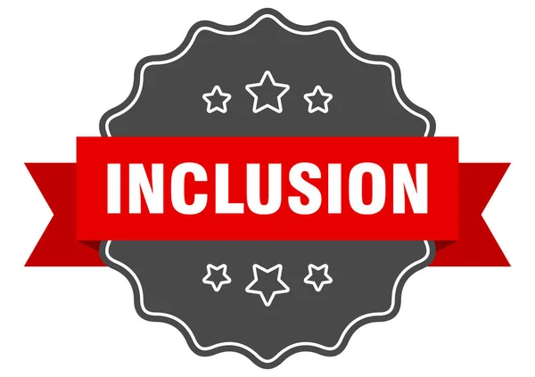 Etiqueta Inclusión Inclusión Sello Aislado Signo Pegatina Retro — Archivo Imágenes Vectoriales