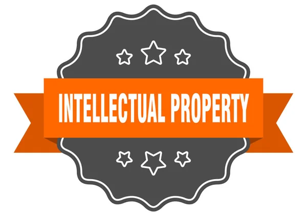 Etiqueta Propiedad Intelectual Propiedad Intelectual Sello Aislado Signo Pegatina Retro — Archivo Imágenes Vectoriales