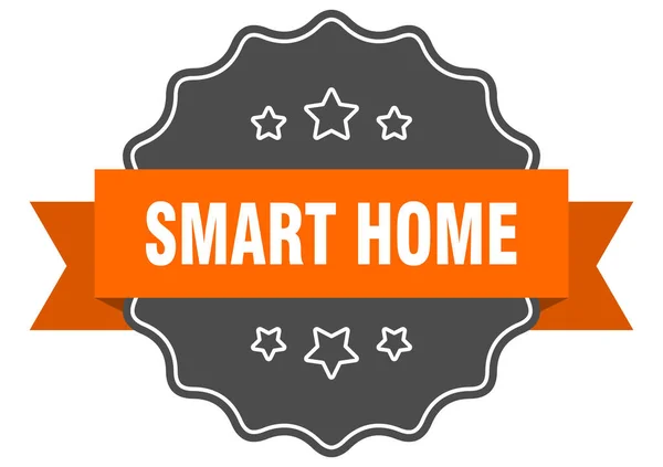 Smart Home Etikett Smart Home Isoliert Siegel Retro Aufkleberschild — Stockvektor