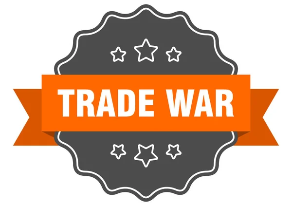 Etiqueta Guerra Comercial Guerra Comercial Sello Aislado Signo Pegatina Retro — Vector de stock