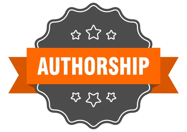 Authorship Label Authorship Isolated Seal Retro Sticker Sign — Stock Vector