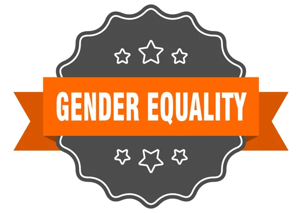 Etiqueta Igualdad Género Igualdad Género Sello Aislado Signo Pegatina Retro — Archivo Imágenes Vectoriales