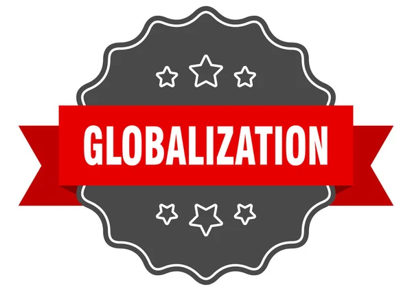Rótulo Globalização Globalização Selo Isolado Sinal Autocolante Retro — Vetor de Stock