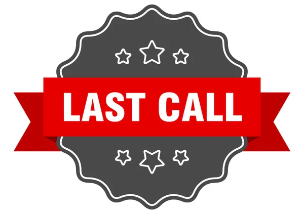 Last Call Label Last Call Isolated Seal Retro Sticker Sign — Stock Vector