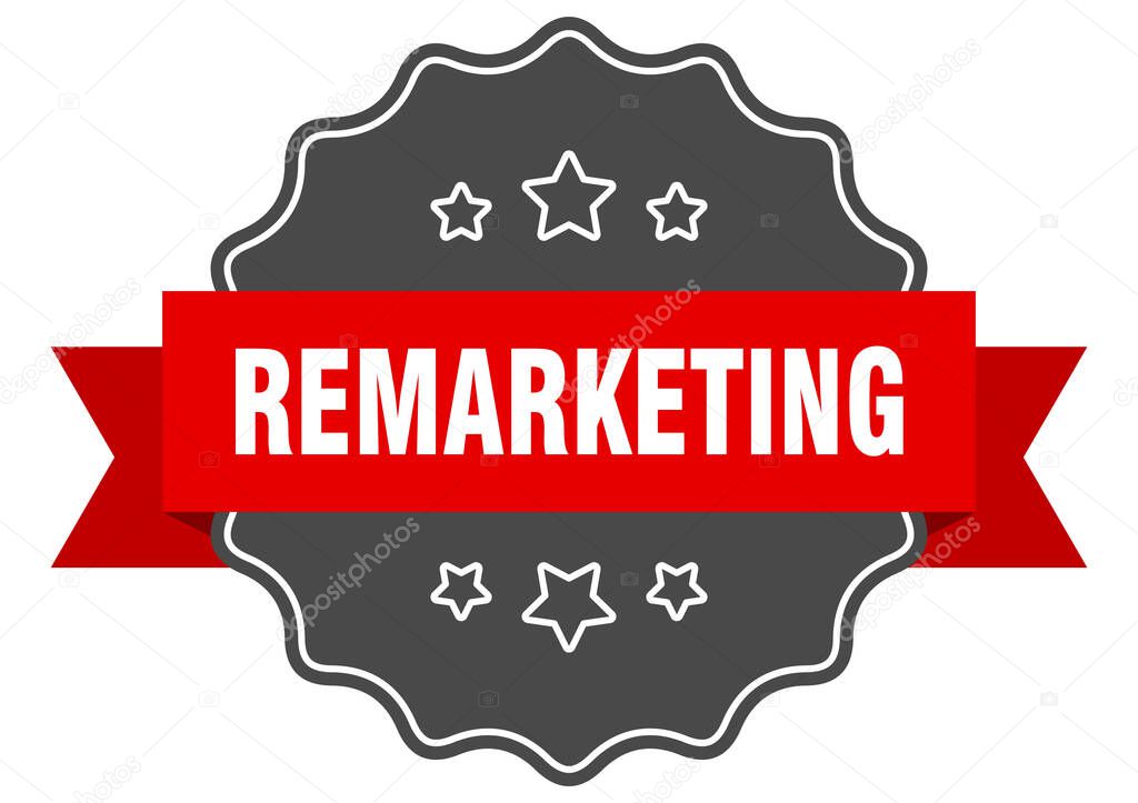 remarketing label. remarketing isolated seal. Retro sticker sign