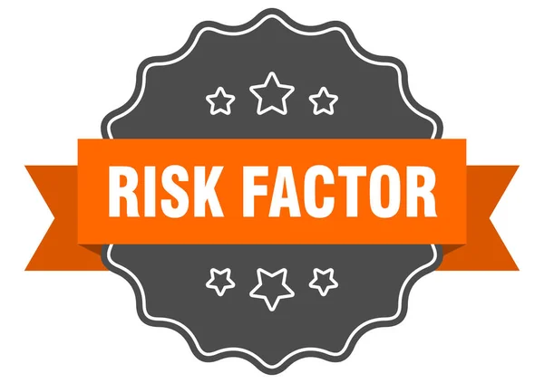 Risikofaktorkennzeichnung Risikofaktor Isolierte Robbe Retro Aufkleberschild — Stockvektor