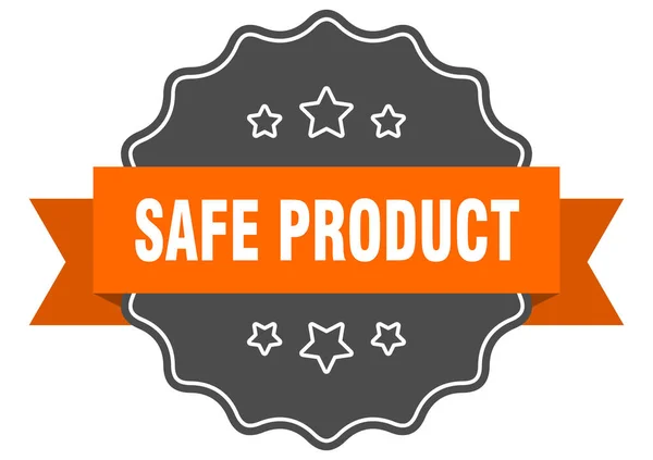 Безопасная Этикетка Продукта Безопасный Продукт Изолированного Уплотнения Ретро Наклейка — стоковый вектор