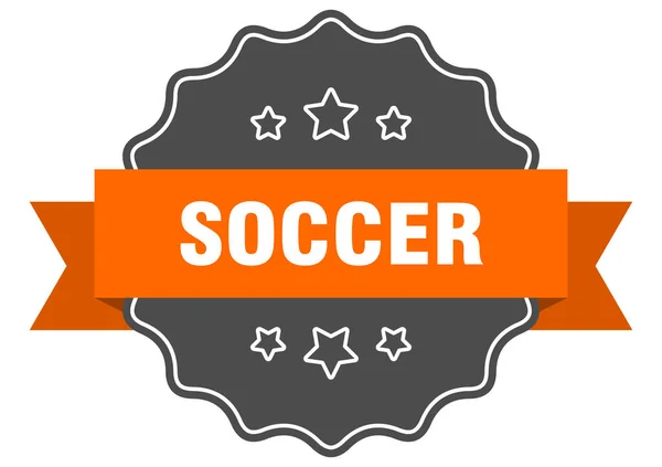 Etiqueta Futebol Selo Isolado Futebol Sinal Autocolante Retro — Vetor de Stock