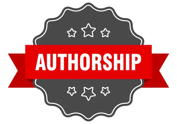 Authorship Label Authorship Isolated Seal Retro Sticker Sign — Stock Vector