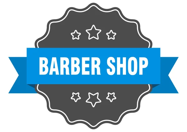 Etiqueta Barbería Barbería Sello Aislado Signo Pegatina Retro — Archivo Imágenes Vectoriales