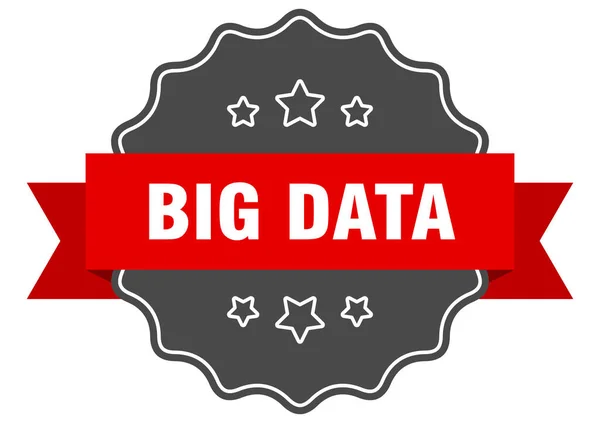 Étiquette Big Data Big Data Isolé Phoque Autocollant Rétro Signe — Image vectorielle