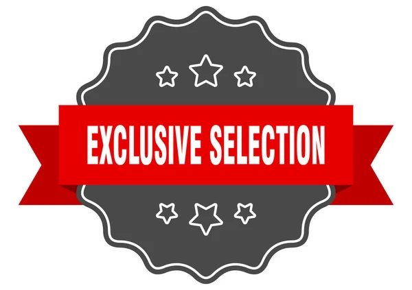 Exclusief Selectielabel Exclusieve Selectie Geïsoleerde Afdichting Retro Stickerteken — Stockvector