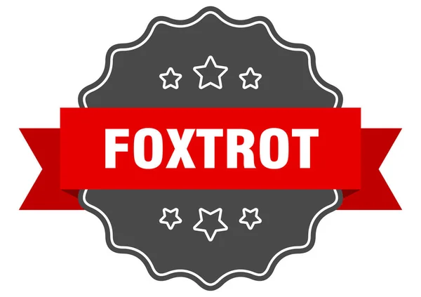 Foxtrot Label Foxtrot Isolated Seal Retro Sticker Sign — Stock Vector