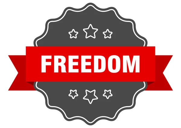 Etiqueta Liberdade Liberdade Vedação Isolada Sinal Autocolante Retro — Vetor de Stock