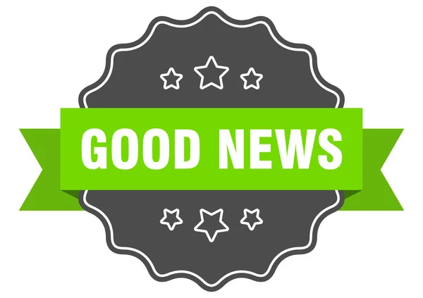 Хорошая Новость Хорошая Новость Изолированная Печать Ретро Наклейка — стоковый вектор