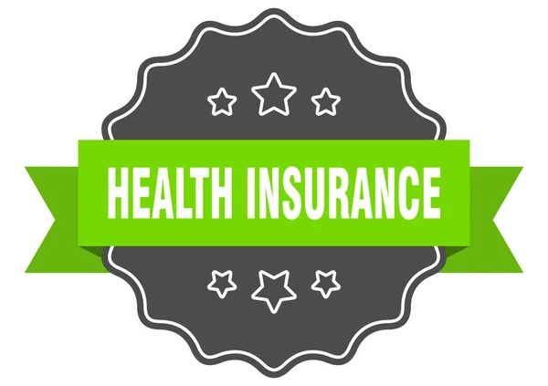 Försäkringsetikett Isolerad Försegling För Sjukförsäkring Retrodekal — Stock vektor