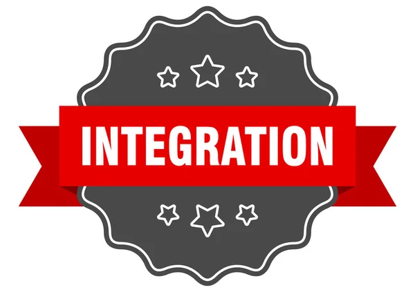 Integrationsmärkning Integrationsigill Retrodekal — Stock vektor