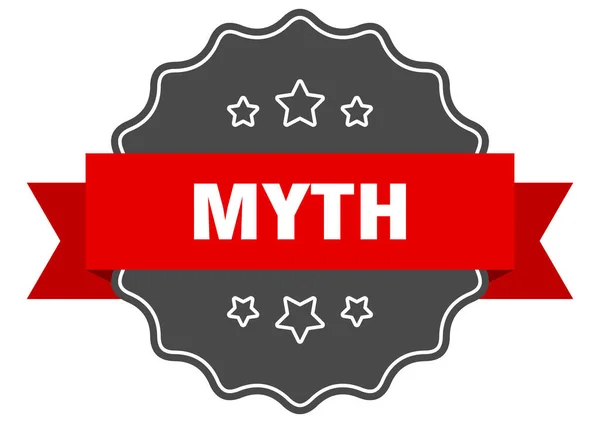 Label Mitos Mitos Terisolasi Segel Tanda Stiker Retro - Stok Vektor