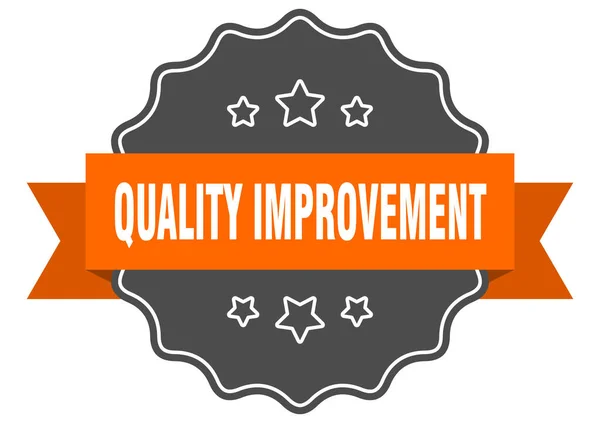 Label Amélioration Qualité Amélioration Qualité Joint Isolé Autocollant Rétro Signe — Image vectorielle