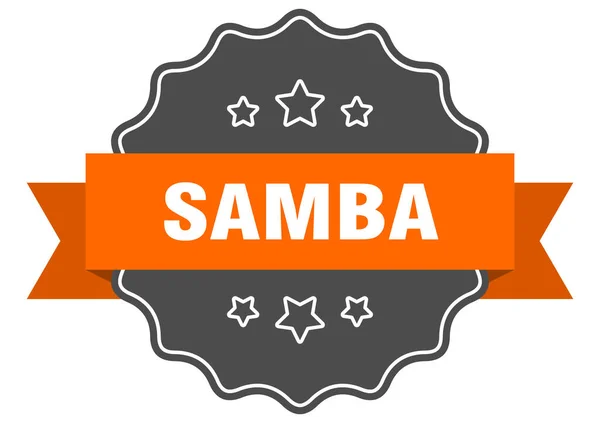 Etiqueta Samba Sello Aislado Samba Signo Pegatina Retro — Archivo Imágenes Vectoriales