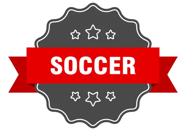 Soccer Label Soccer Isolated Seal Retro Sticker Sign — Stock Vector