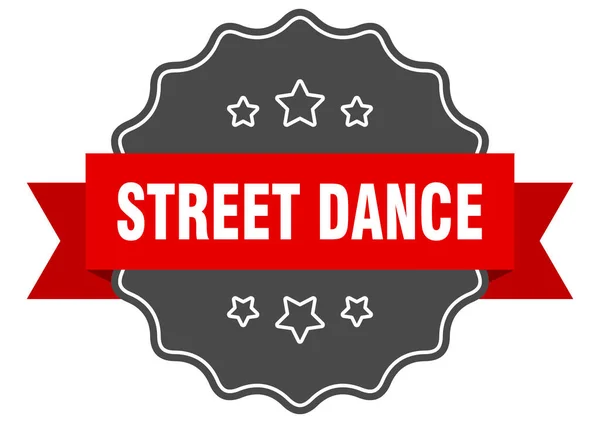 Etiqueta Dança Rua Dança Rua Selo Isolado Sinal Autocolante Retro — Vetor de Stock