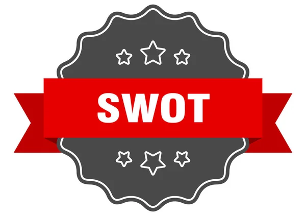 Swot Label Swot Isolated Seal Retro Sticker Sign — Stock Vector