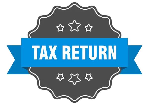 Tax Return Label Tax Return Isolated Seal Retro Sticker Sign — Stock Vector