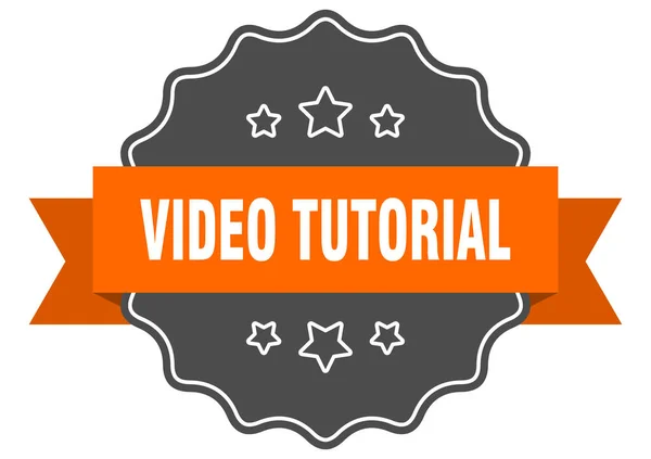 Videohandledning Etikett Videohandledning Isolerad Tätning Retrodekal — Stock vektor