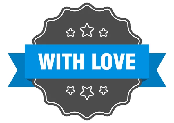 Love Label Love Isolated Seal Retro Sticker Sign — Stock Vector