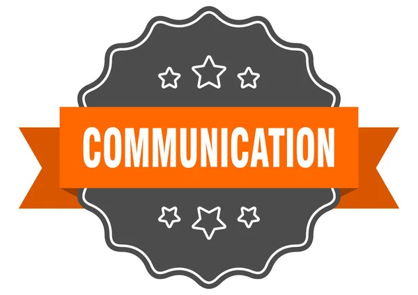 Kommunikációs Címke Kommunikáció Izolált Pecsét Retro Matrica Tábla — Stock Vector