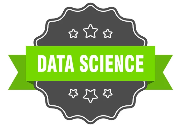 数据科学标签 数据科学隔离密封 复古贴纸标志 — 图库矢量图片