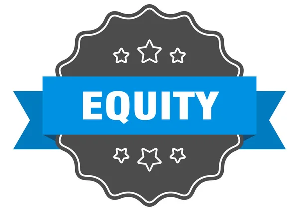 Label Equity Équité Phoque Isolé Autocollant Rétro Signe — Image vectorielle