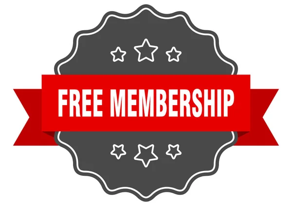 Kostenlose Mitgliedschaft Freie Mitgliedschaft Isoliert Siegel Retro Aufkleberschild — Stockvektor