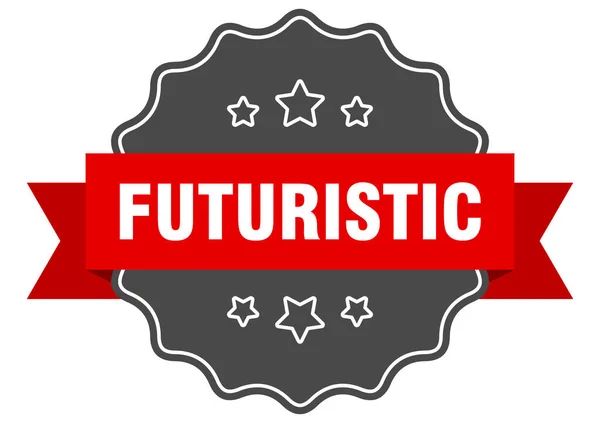Futuristic Label Futuristic Isolated Seal Retro Sticker Sign — Stock Vector