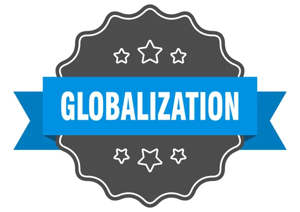 세계화 레이블 세계화 인장이 분리되었습니다 스티커 표지판 — 스톡 벡터