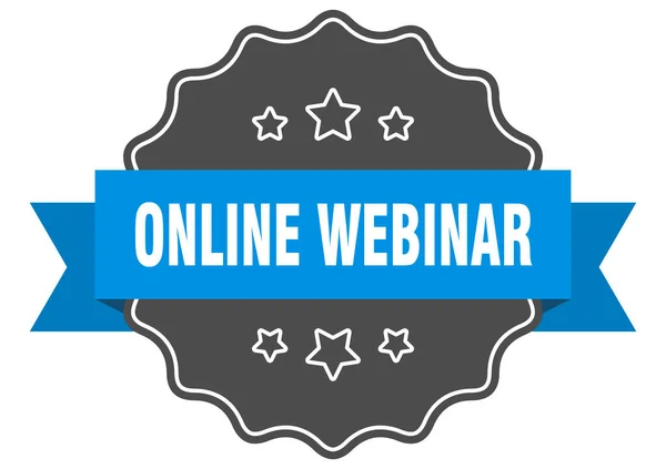 Online Webinar Online Webinar Isoliert Siegel Retro Aufkleberschild — Stockvektor