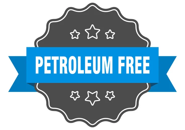 Petroleumfri Etikett Petroleumfri Isolerad Tätning Retrodekal — Stock vektor