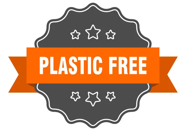 Пластиковая Этикетка Пластиковые Изолированные Уплотнения Ретро Наклейка — стоковый вектор