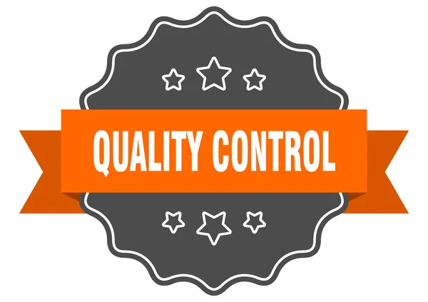 Etichetta Controllo Qualità Sigillo Isolato Controllo Qualità Adesivo Segno Retrò — Vettoriale Stock