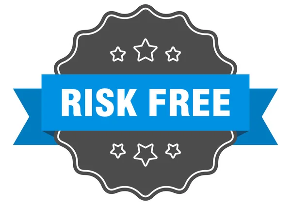 Risikofreies Label Risikofreie Isolierte Robbe Retro Aufkleberschild — Stockvektor
